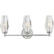 Ana 3 Light 23.5 inch Polished Nickel Bath Light Wall Light