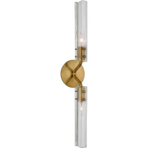 AERIN Casoria LED 5 inch Hand-Rubbed Antique Brass Linear Sconce Wall Light