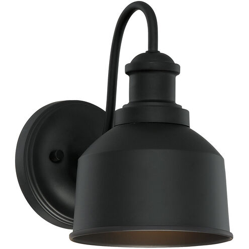 Farmhouse 1 Light 9 inch Matte Black Outdoor Wall Lantern