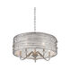 Joia 5 Light 26 inch Peruvian Silver Chandelier Ceiling Light