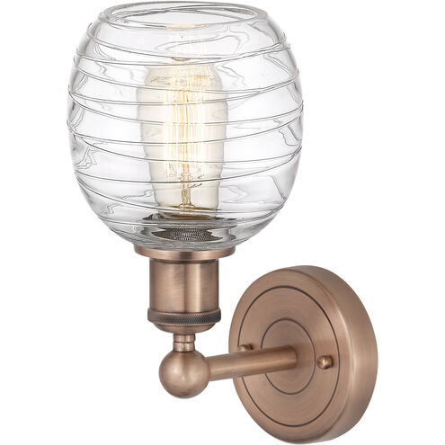 Belfast 1 Light 6 inch Antique Copper and Deco Swirl Sconce Wall Light