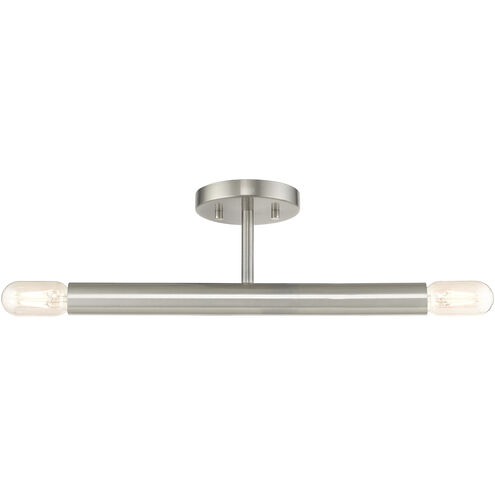 Copenhagen 2 Light 5.13 inch Brushed Nickel Semi-Flush Ceiling Light