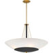 BAX 5 Light 32 inch Sand Coal and Soft Brass Pendant Ceiling Light