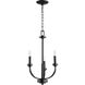 Reyes 3 Light 22 inch Noir Mini Chandelier Ceiling Light