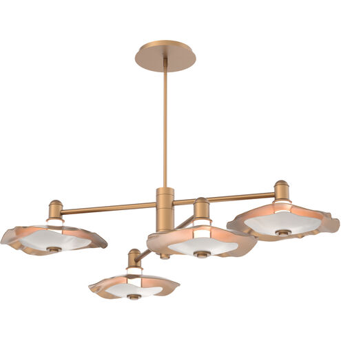 Atmosphere Cumulus LED Novel Brass Mobile Chandelier Ceiling Light in 3000K LED, Novel Brass with White Inner