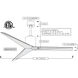 Atlas Eliza 56 inch Gloss White with Walnut Tone Blades Ceiling Fan, Paddle Fan