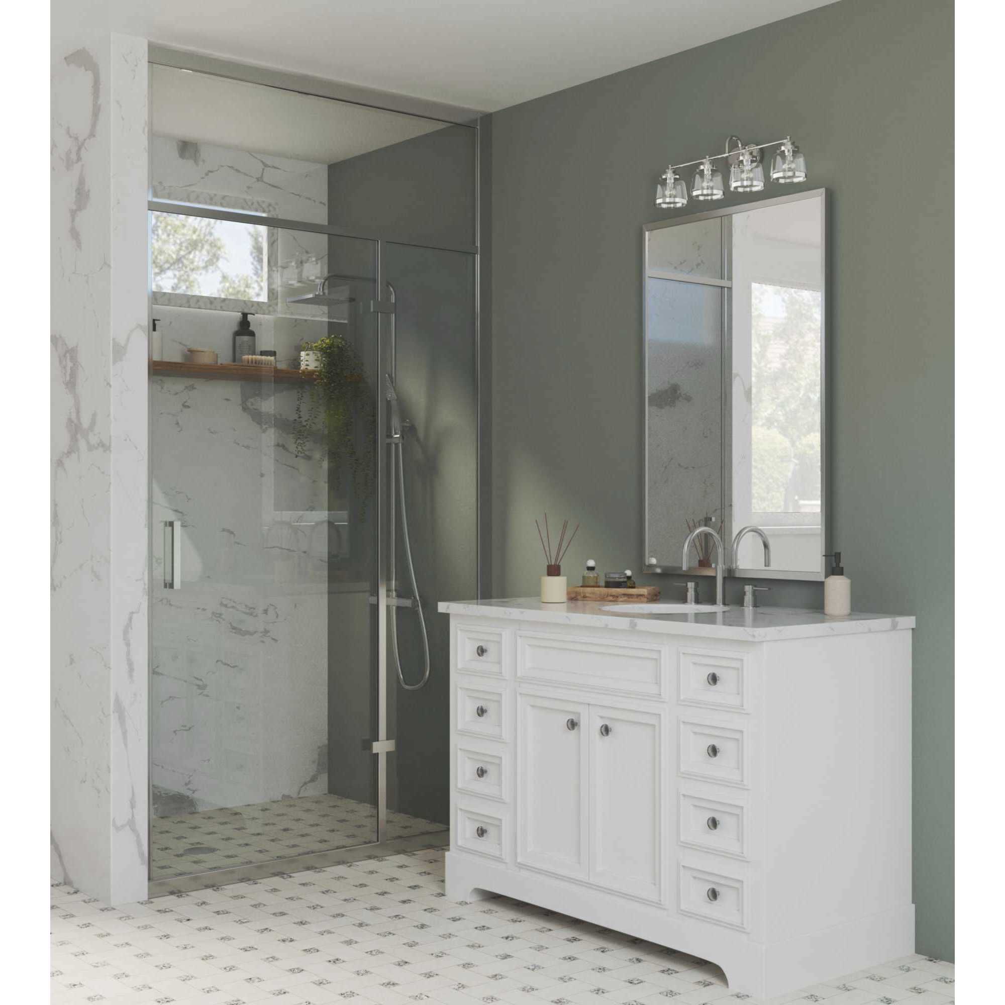 Judson 4 Light 36 inch Polished Nickel Bath Vanity Wall Light