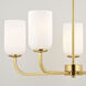 Shelby LED 26 inch Natural Brass Chandelier Ceiling Light
