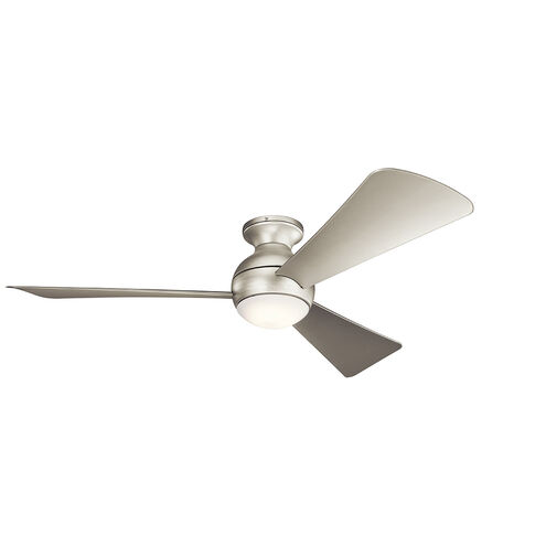 Sola 54 inch Brushed Nickel with Silver Blades Ceiling Fan