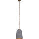 Creekside 1 Light 11 inch Slate Blue Wood Beads and Antique Brass Pendant Ceiling Light