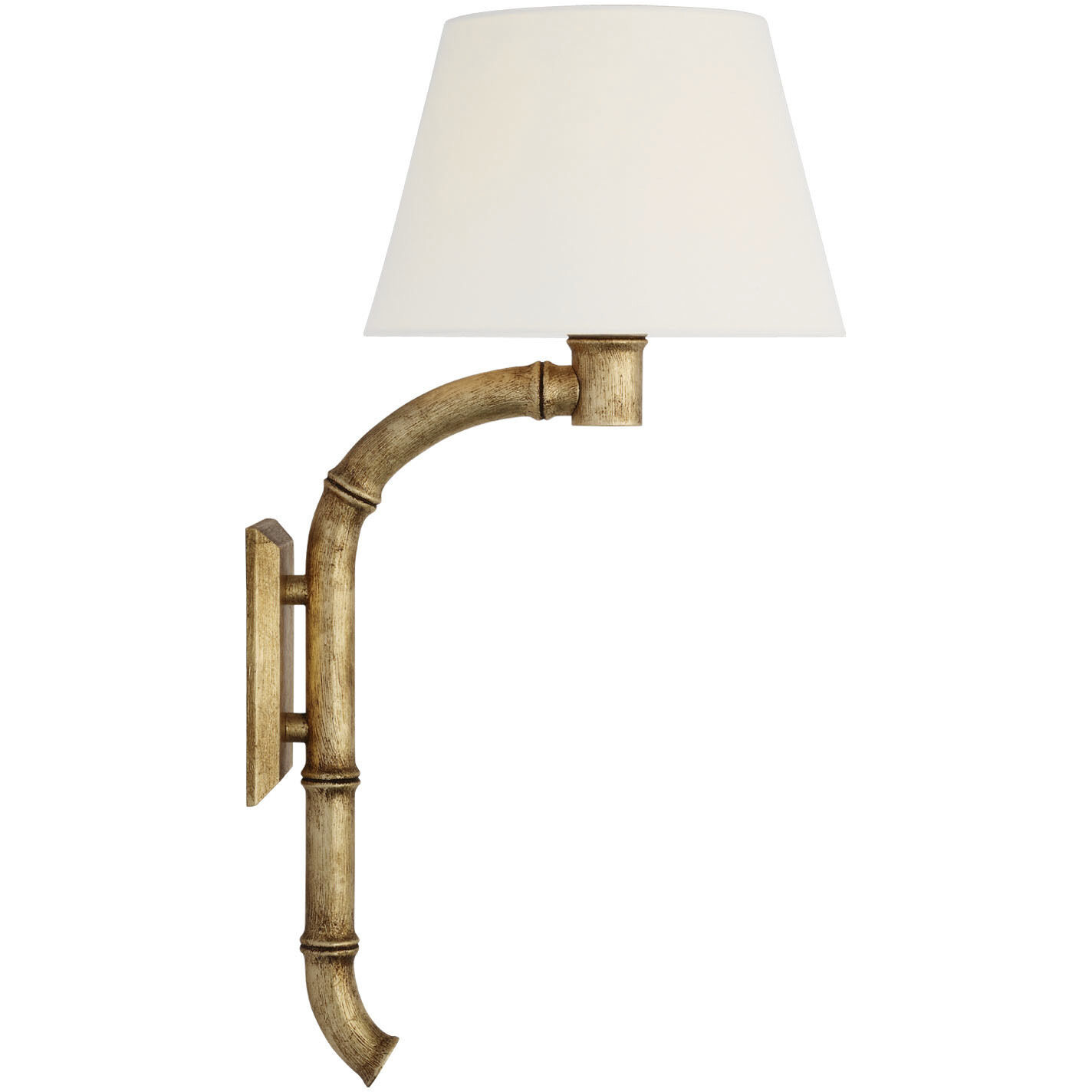 Fisher Weisman Alana LED 12 inch Gilded Plaster Curved Tail Sconce Wall Light