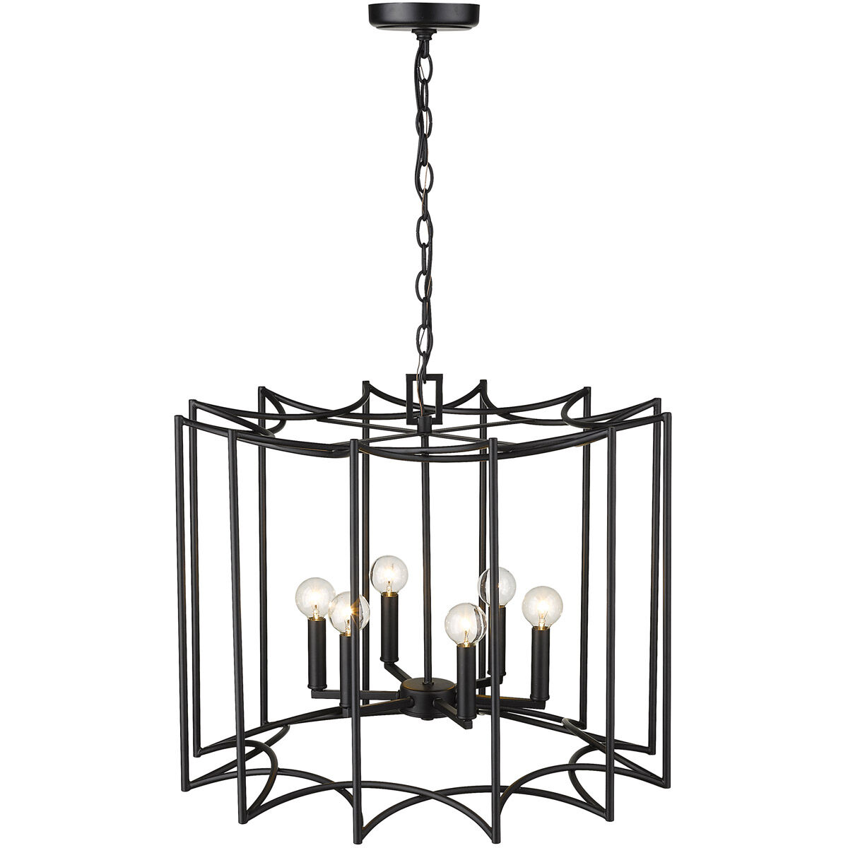 Rhian 8 Light 24 inch Matte Black Pendant Ceiling Light