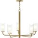 Mack 5 Light 28 inch Brushed Gold Chandelier Ceiling Light