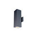 Cube Arch LED 5.5 inch Graphite Sconce Wall Light in Spot, 90, 2700K, Straight Up/Down