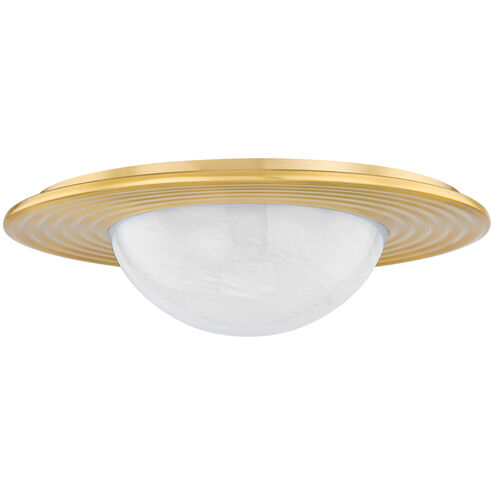 Geraldton LED 15.75 inch Aged Brass Flush Mount Ceiling Light