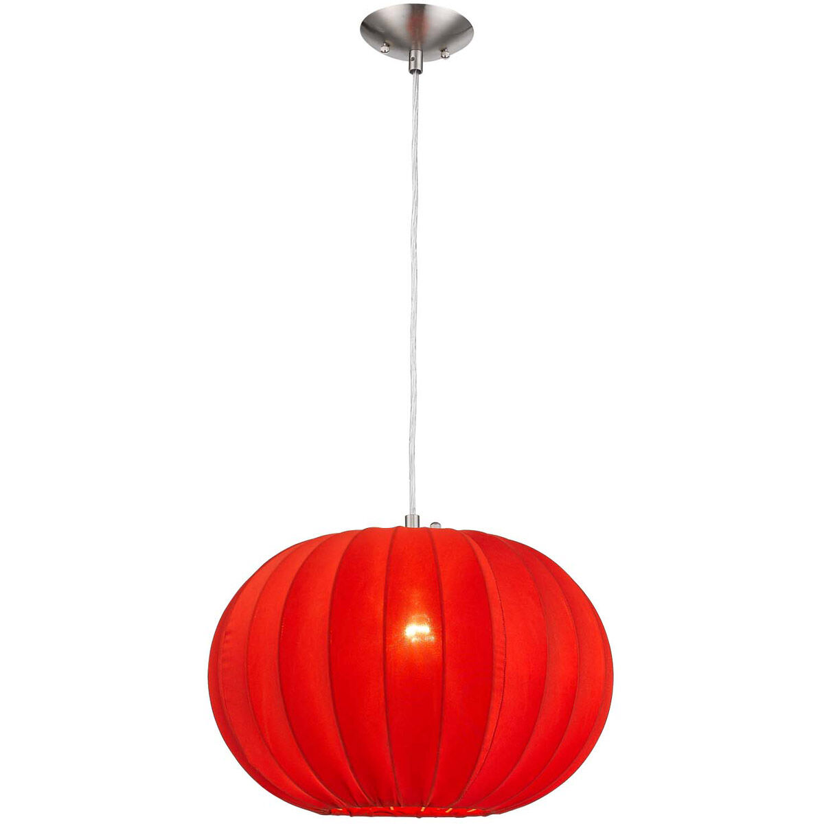 Shanghai 1 Light 17 inch Brushed Nickel Pendant/Semi-Flush Ceiling Light