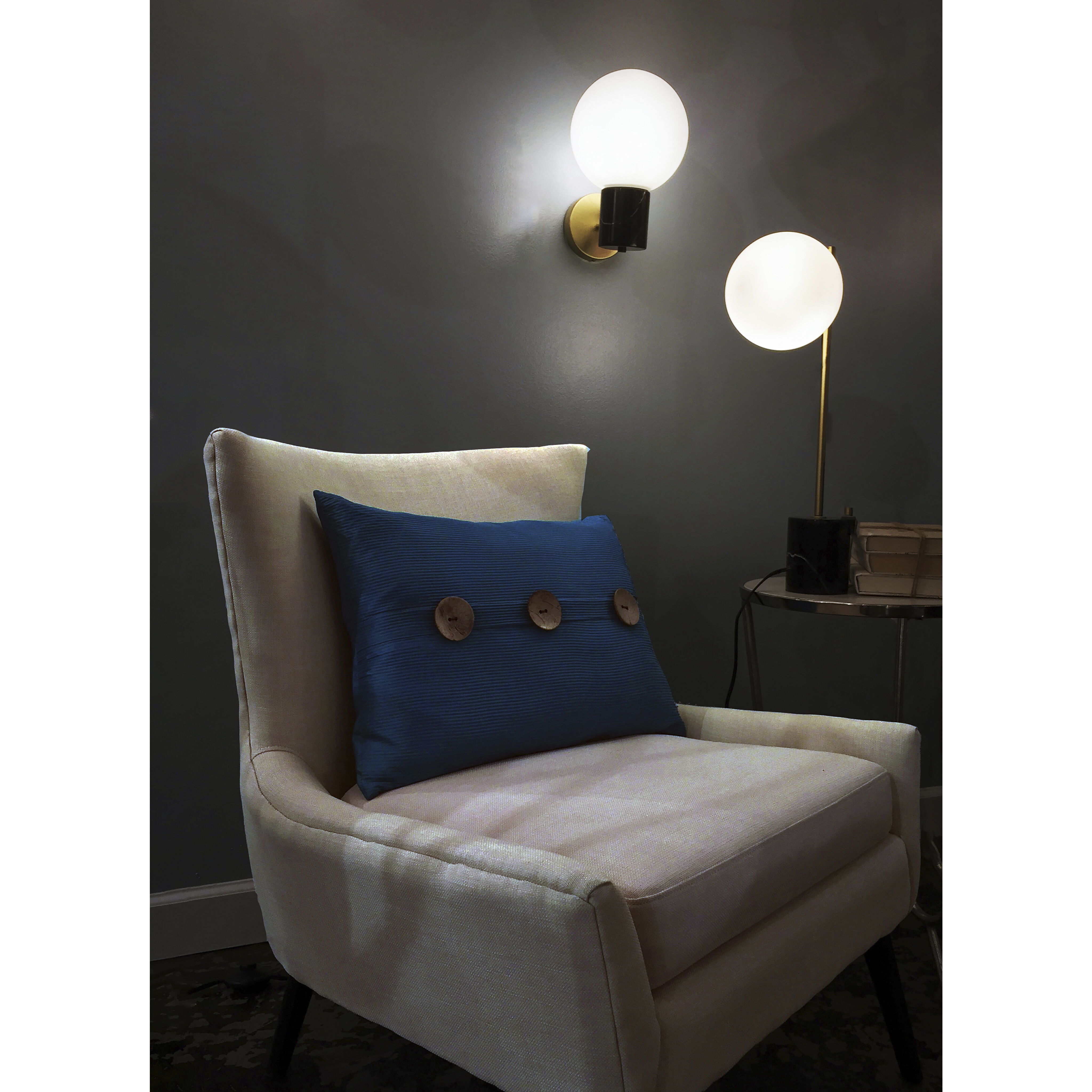 Vesper 1 Light 8 inch Satin Brass/Black Wall Sconce Wall Light