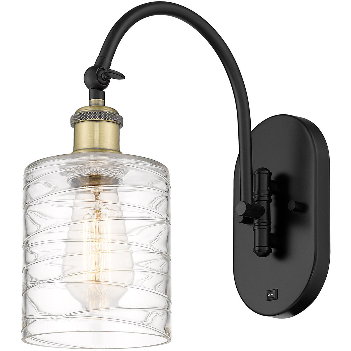 Ballston Cobbleskill 1 Light 5 inch Black Antique Brass Sconce Wall Light