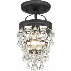 Calypso 1 Light 7.25 inch Matte Black Semi Flush Ceiling Light