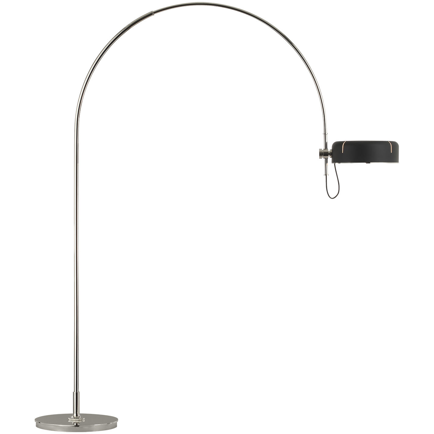 Thomas O'Brien Oso 75 inch 18 watt Polished Nickel Arc Reading Floor Lamp Portable Light