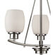 Casual Mission 3 Light 17 inch Brushed Nickel Chandelier Ceiling Light