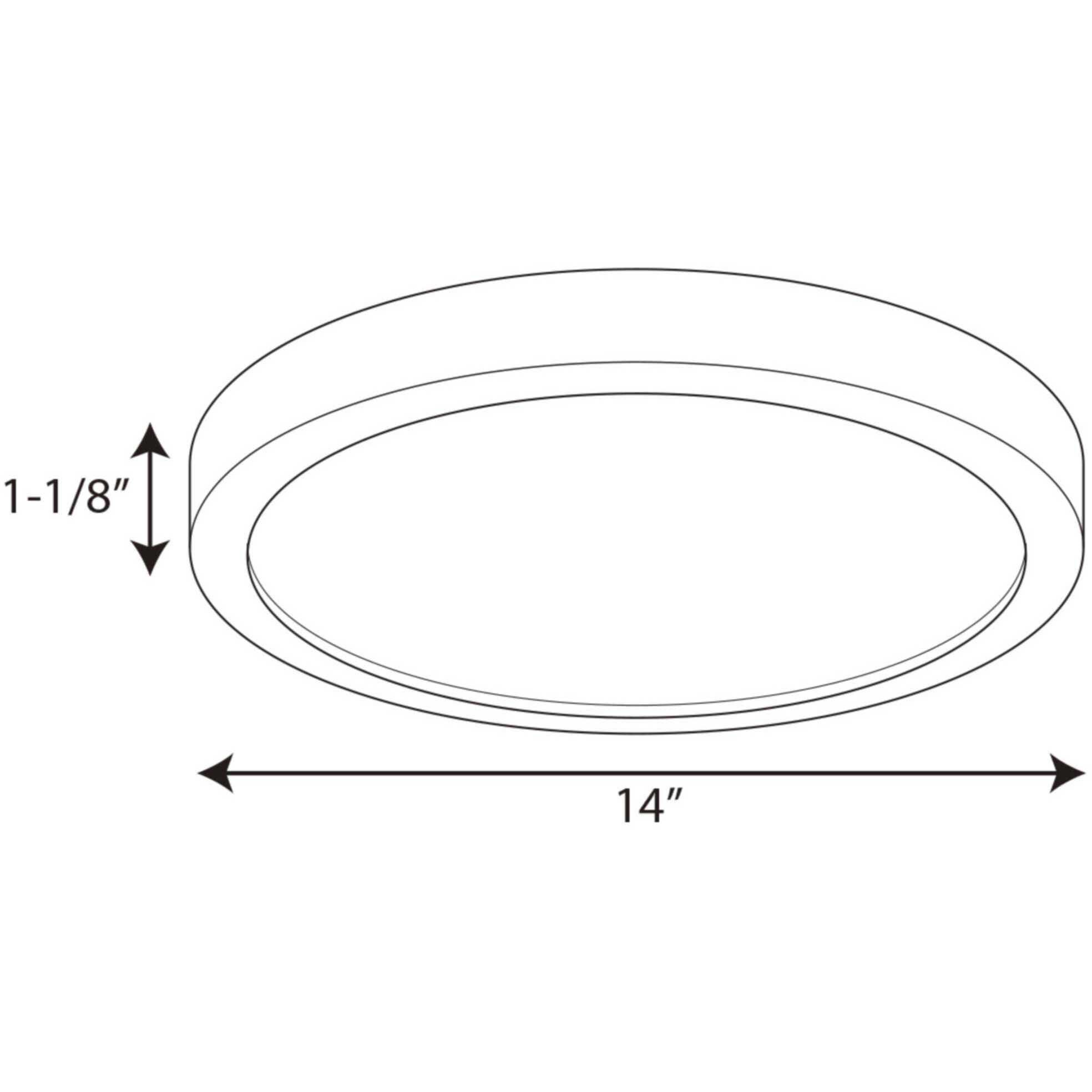 Everlume LED 14 inch White Edgelit Flush Mount Ceiling Light, Progress LED