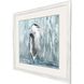 Standing Still Heron Blue and Green and Teal and White Framed Art