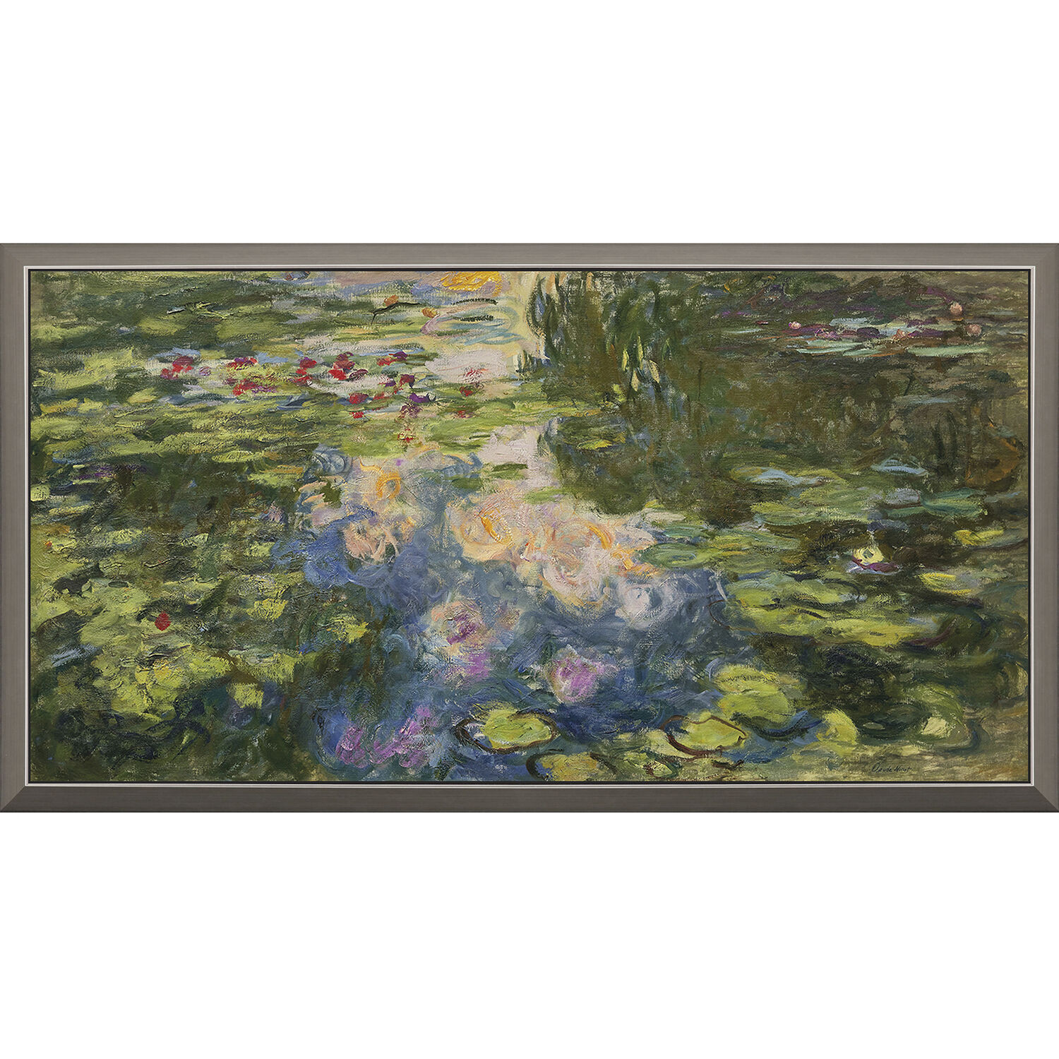 Waterside Blue and Green and Multi and Yellow Framed Art