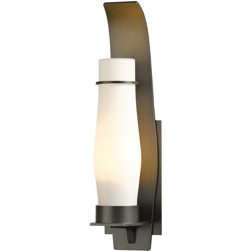 Sea Coast 1 Light 18.6 inch Coastal Dark Smoke Outdoor Sconce in Opal