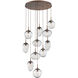 Cosmos LED LED 37.8 inch Burnished Bronze Chandelier Ceiling Light, Round Multi-Port
