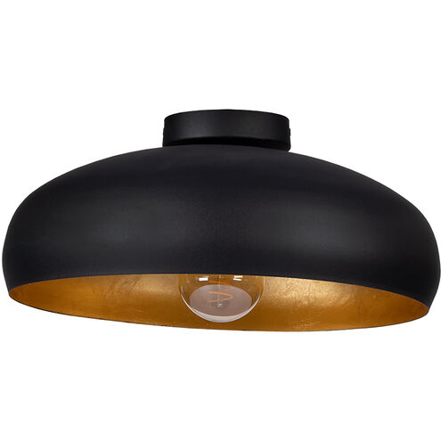 Mogano 1 Light 15.75 inch Black Flush Mount Ceiling Light