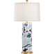 Jamie Merida 33 inch 100.00 watt Blues/White Glaze/Antique Gold Leaf Table Lamp Portable Light