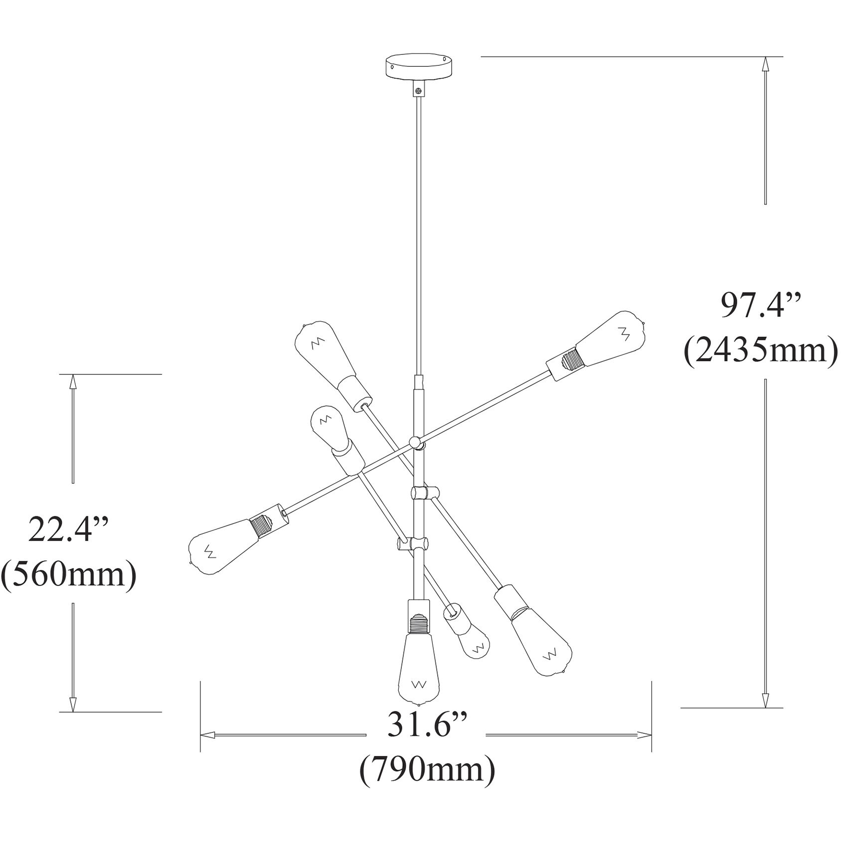 Transitional 7 Light 28 inch Aged Brass Pendant Ceiling Light