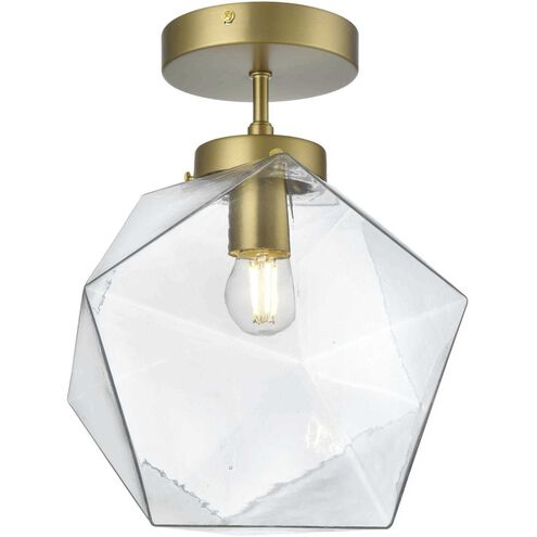 Lawrence 1 Light 10 inch Satin Gold Flush Mount Ceiling Light
