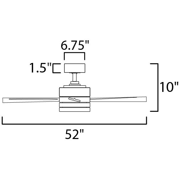 Tanker LED Matte White Ceiling Fan Light Kit, Outdoor Ceiling Fan