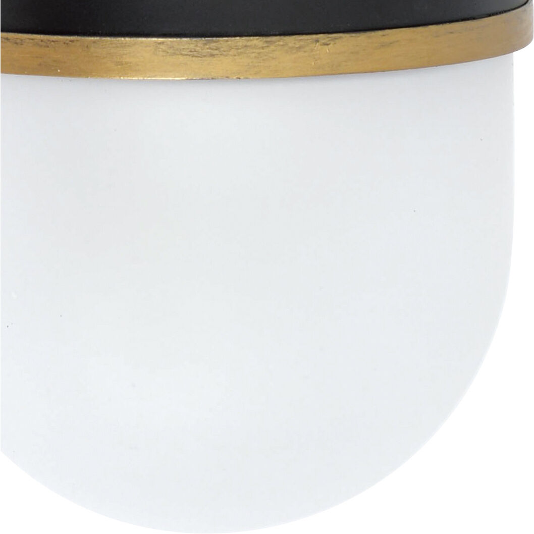 Capsule 1 Light 10 inch Matte Black/Textured Gold Outdoor Sconce, Brian Patrick Flynn