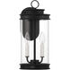 Englewood 2 Light 15 inch Black Outdoor Wall Lantern