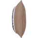 Dann Foley 24 inch Brown and Black and White Decorative Pillow