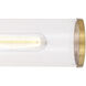 Levitt 2 Light 19.25 inch Satin Brass Bathroom Light Wall Light