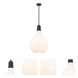 Amherst LED 15.75 inch Matte Black Pendant Ceiling Light in Matte White Glass