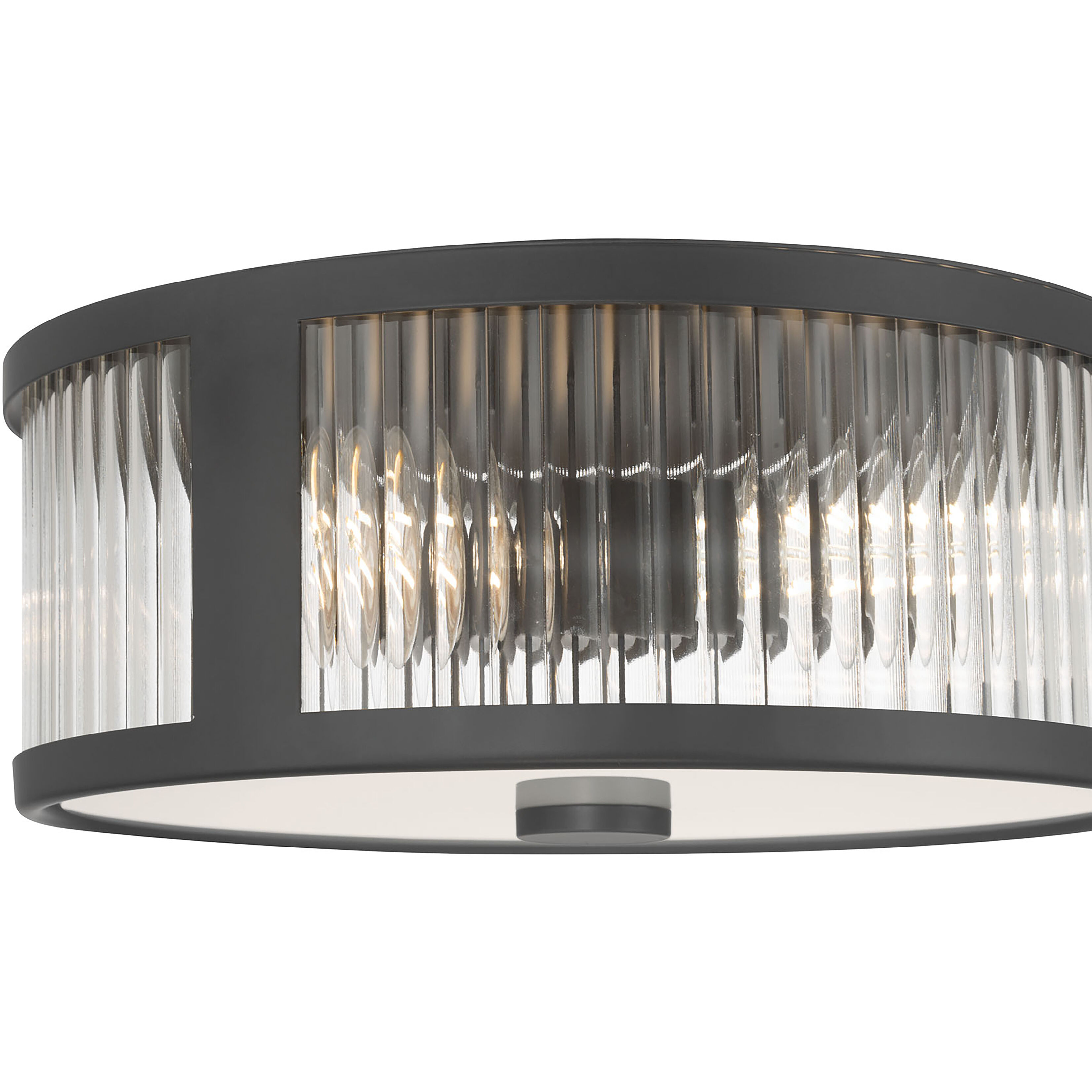 Ardezia 3 Light 11.75 inch Matte Black Flush Mount Ceiling Light