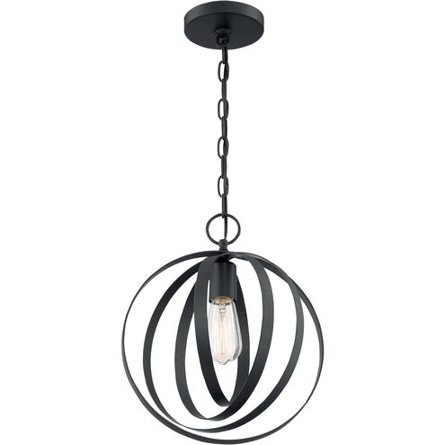 Pendleton 1 Light 12 inch Matte Black Pendant Ceiling Light