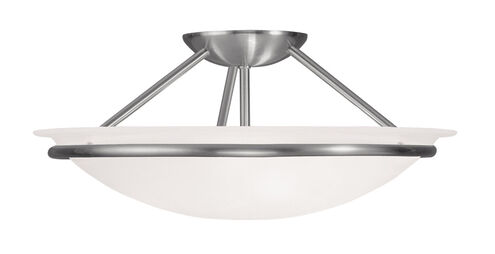 Newburgh 3 Light 16 inch Brushed Nickel Semi-Flush Mount Ceiling Light