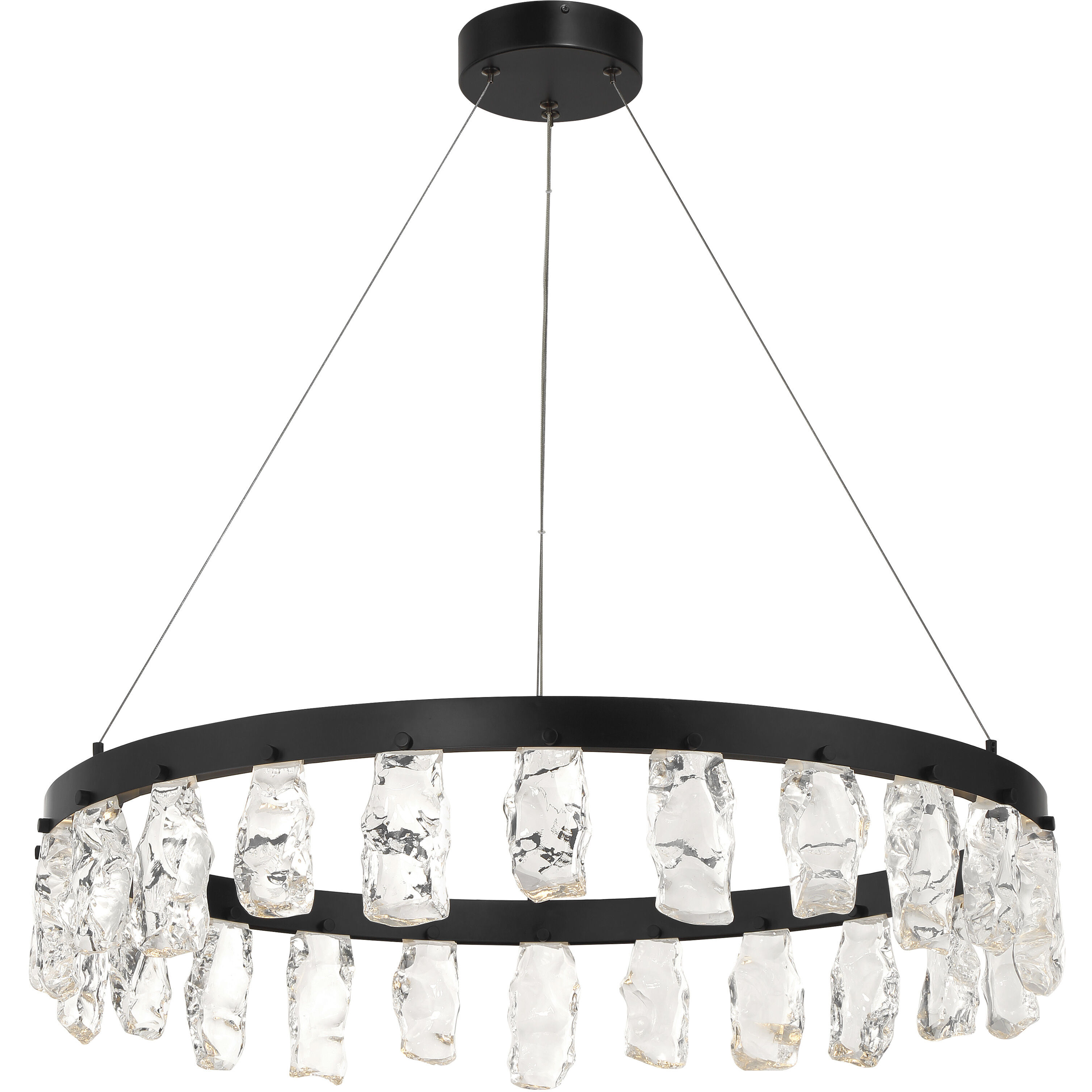 Artic Glacier LED 33.25 inch Coal Chandelier Ceiling Light