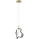 Norah 1 Light 5.5 inch Gold Standard Pendant Ceiling Light in Smoke