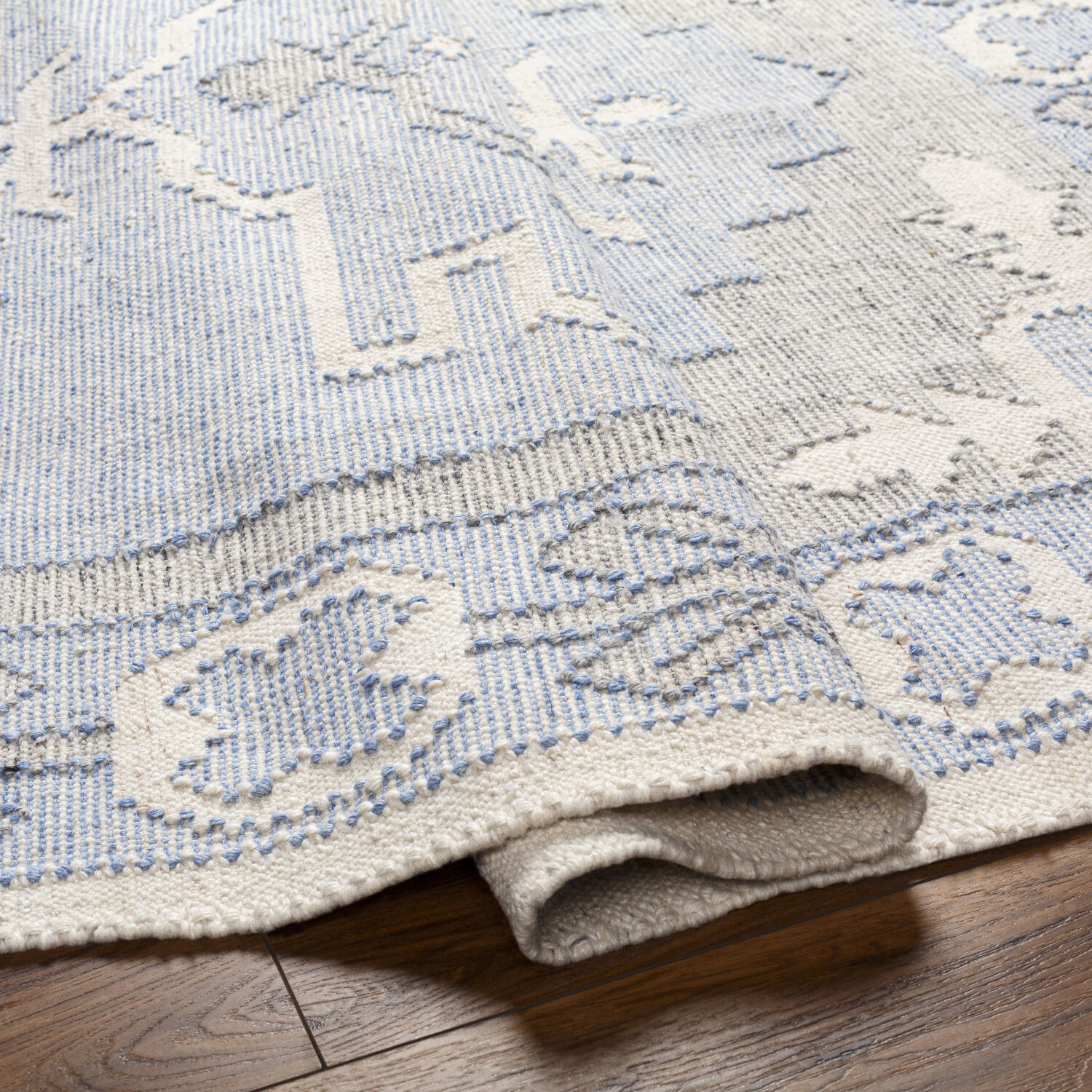 Bursa 96 X 30 inch Light Blue Rug, Runner