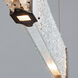 Parallel LED Novel Brass Linear Pendant Ceiling Light in 3000K LED, Smoke Granite