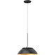 Magellan LED 12 inch Black and Gold Pendant Ceiling Light