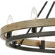 Ramsey 10 Light 34 inch Matte Black with Aspen Chandelier Ceiling Light