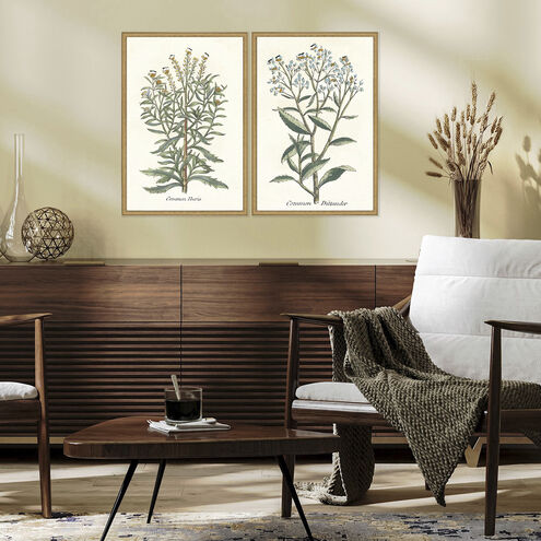 Botanical Plants Green and Multi and Neutral and Yellow Framed Art